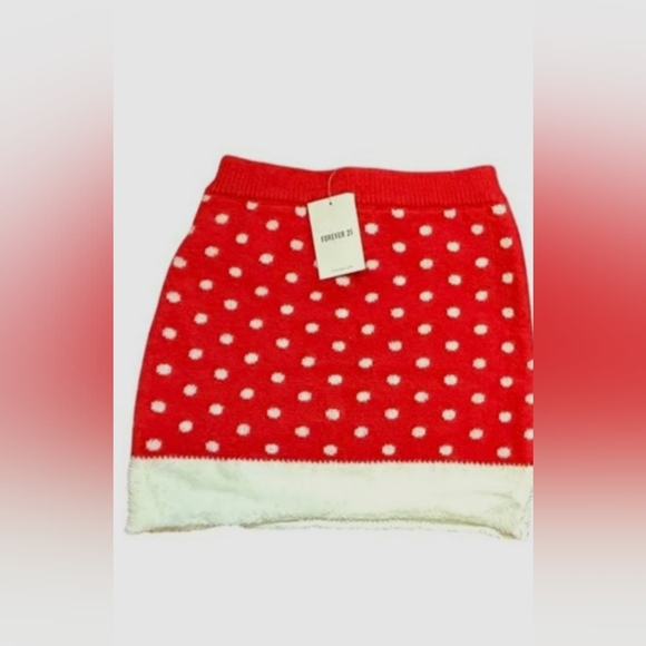 NWT Holiday Knit Mini Skirt Ugly Christmas Sweater Skirt L - Picture 1 of 5